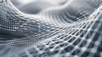 Abstract background of technology and science. Mesh or net with lines and geometric shapes detail. 3d illustration