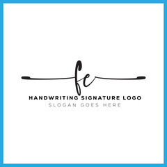 FE initials Handwriting signature logo. FE Hand drawn Calligraphy lettering Vector. FE letter real estate, beauty, photography letter logo design.