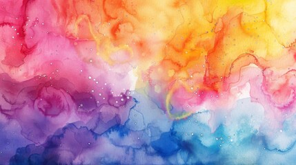 Abstract colorful watercolor painting for International Women's Day - obrazy, fototapety, plakaty