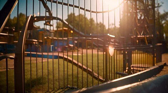 Beyond the Fence, A Nostalgic Look at a Deserted Playground