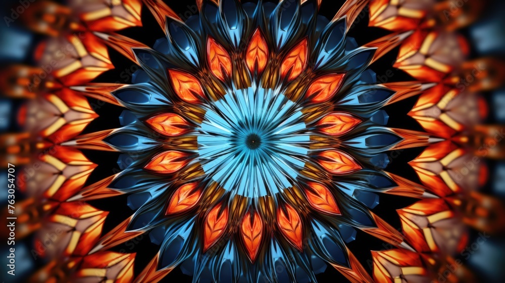 Poster close-up of a flower on a black background, suitable for various design projects