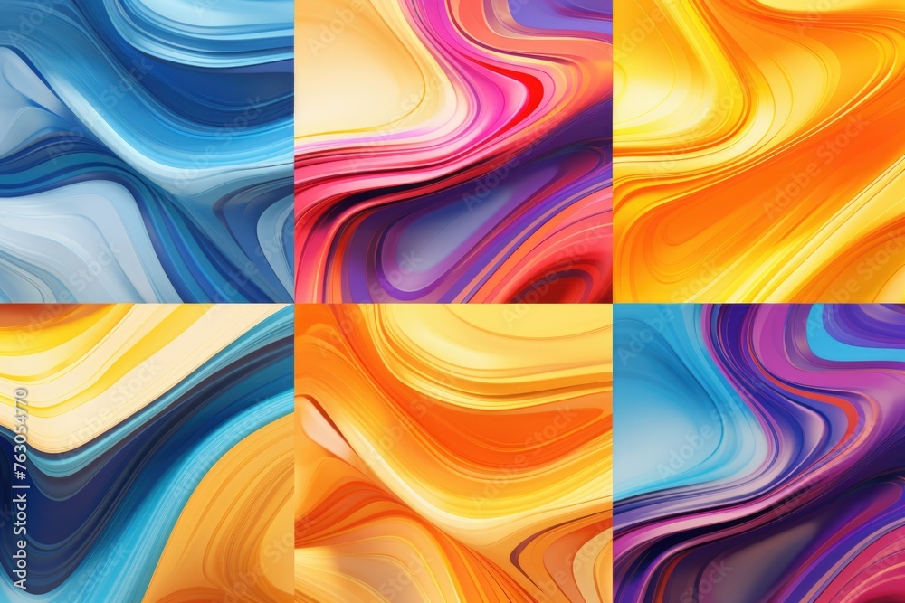 Poster four different colored backgrounds, perfect for various design projects