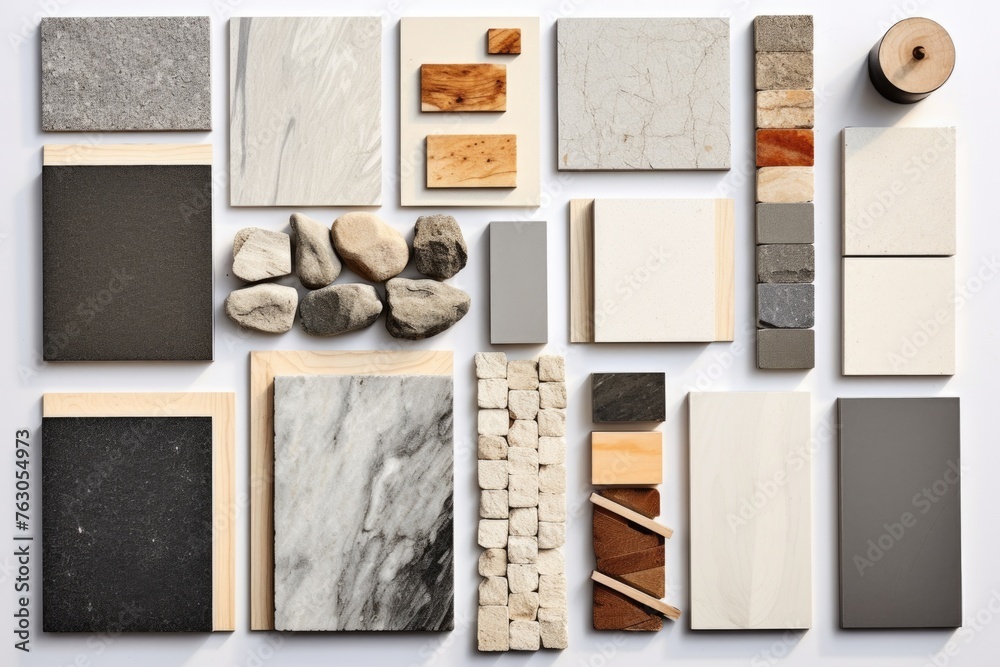 Poster a diverse collection of various types of tiles. ideal for interior design projects