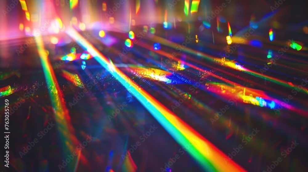 Poster Abstract image of rainbow colored light, suitable for background use