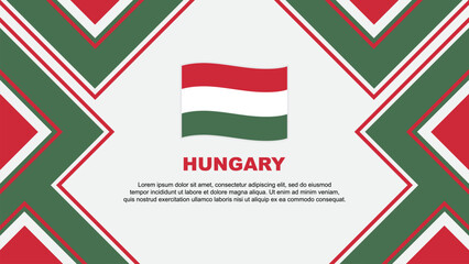 Hungary Flag Abstract Background Design Template. Hungary Independence Day Banner Wallpaper Vector Illustration. Hungary Vector