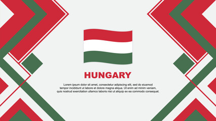 Hungary Flag Abstract Background Design Template. Hungary Independence Day Banner Wallpaper Vector Illustration. Hungary Banner