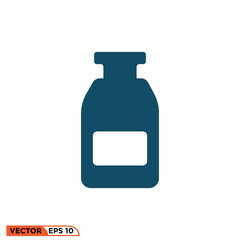 Bottle icon design vector graphic of template, sign and symbol