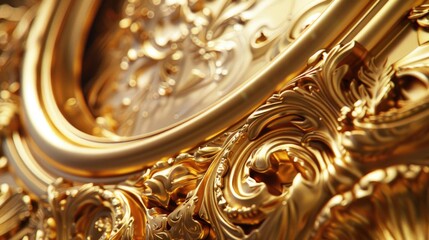 A detailed close-up of a gold clock on a wall. Suitable for time management concepts