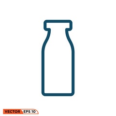 Bottle icon design vector graphic of template, sign and symbol