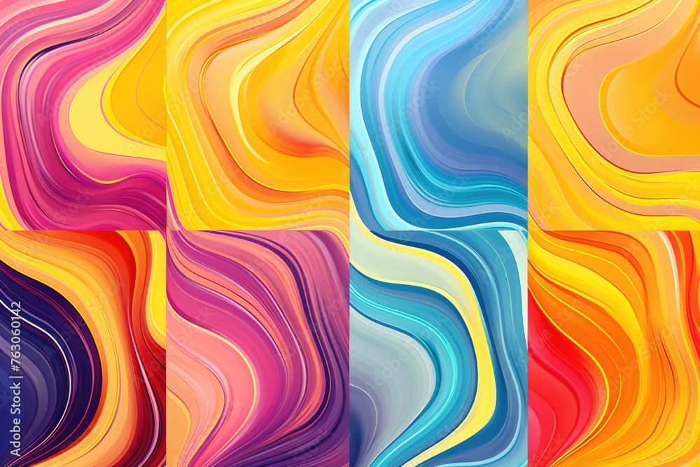 Poster A collection of four different colored backgrounds. Suitable for various design projects
