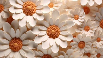 A bunch of white flowers with orange centers. Suitable for various projects