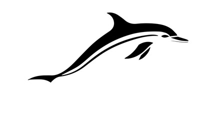 silhouette of a dolphin in vector