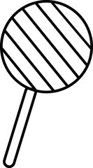 Lollipop icon vector in trendy line style editable stock. Candy illustration sign. Sweets symbol or logo. Swirl lollipop sucker icon for apps and websites design isolated on transparent background.