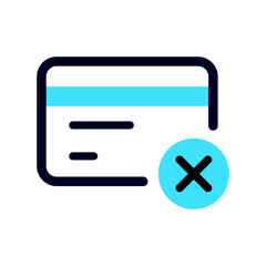 Card Payment Denied icon vector