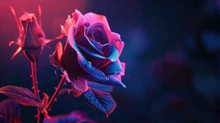 Neon Rose Wallpaper