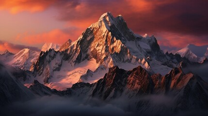 sunrise in the mountains