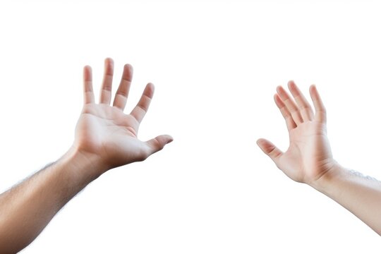 A pair of hands reaching for something in the air. Perfect for illustrating aspirations and goals