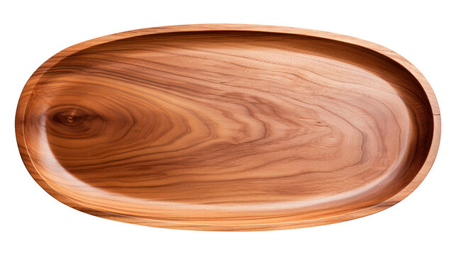 Wooden tray isolated on transparent background Remove png, Clipping Path, pen tool