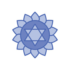 Duo Tone Anahata vector icon