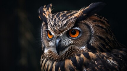 great horned owl - obrazy, fototapety, plakaty