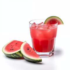 fresh watermelon juice and slice