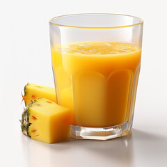 fresh pineapple juice with pineapples