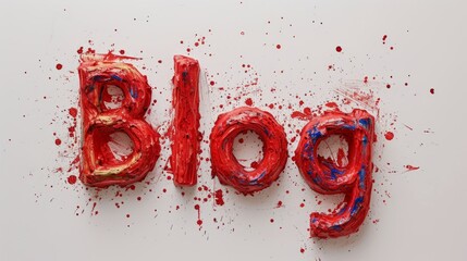 The word Blog created in Uncial Calligraphy.