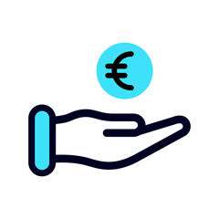 Hand And Cash  design icon vector