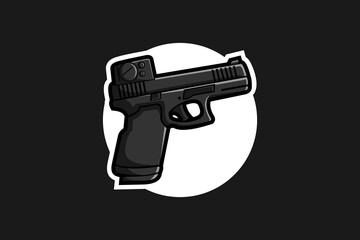 Gun Pistol Vector Illustration