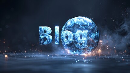 Universe Blog concept creative art poster.