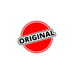 Original button icon isolated on transparent background