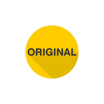 Original button icon isolated on transparent background