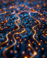 Capture the essence of digital evolution with a close-up shot of interconnected circuit patterns symbolizing the growth of virtual identities Embrace the intricate details that showcase the significan