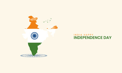 15 August, Happy Independence Day of India, India Independence day creative design for banner. vector illustration