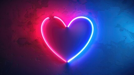 Neon light Heart Wallpaper