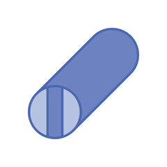 Duo Tone yoga bolster vector icon