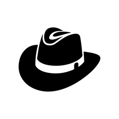 a black silhouette of a hat on a white background