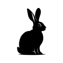 a silhouette of a rabbit