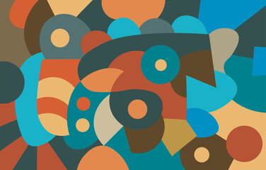 colorful abstract art for wall decoration  © juragan lensa manual