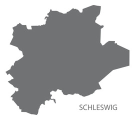 Schleswig German city map grey illustration silhouette shape