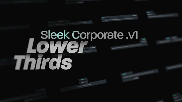 Sleek V1 Corporate Lower Thirds