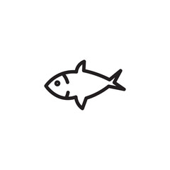 carp fish animal line icon