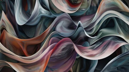 Abstract Swirling Patterns in Pastel Tones, Ideal for Backgrounds and Textures