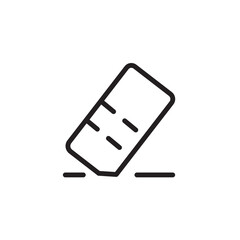 clear eraser rubber line icon
