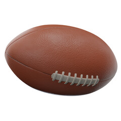 Rugby Ball on White Background and Isolated