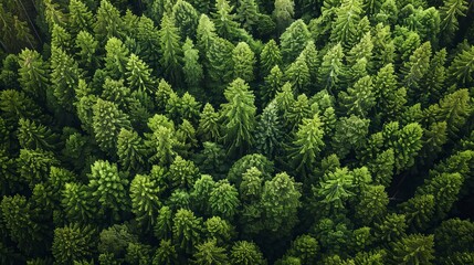 Aerial view of forest,ecosystem and healthy environment. - obrazy, fototapety, plakaty