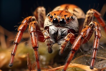 A detailed image of a spider wrapping prey in silk threads, preparing for consumption in its web