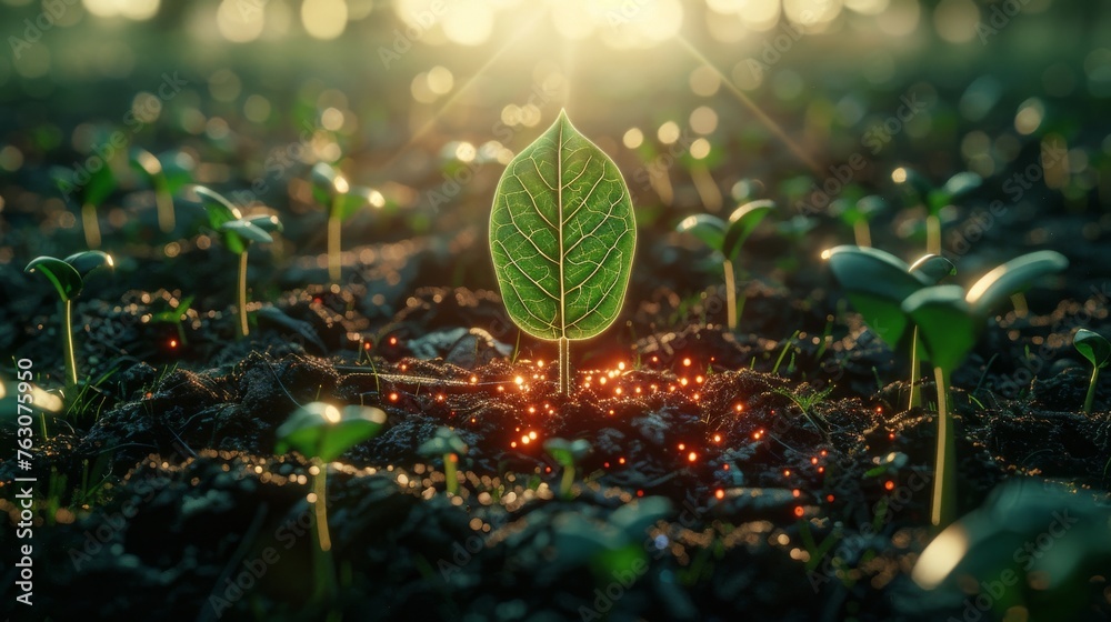 Aufkleber Sustainable development using renewable resources. Ecological concept.
