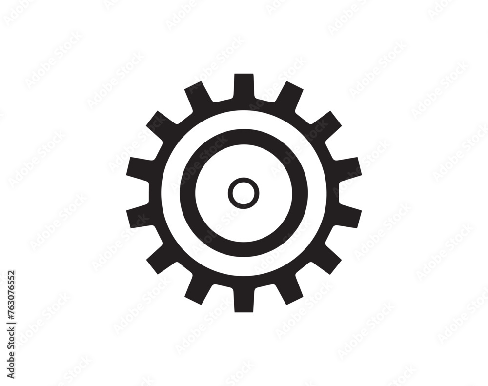 Wall mural gear logo template vector icon illustration design. wheel gear icon vector