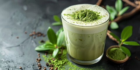 Green Shake Up Illustrations, Simple and Healthy Fresh Green Juice, 